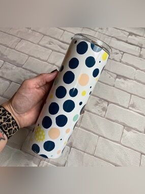 Polka Dot Stainless Tumbler 20 oz - multicolor - new in box